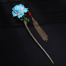 Chinese Style Traditional Rose Flower Hairpin Women Hair Sticks Accessories