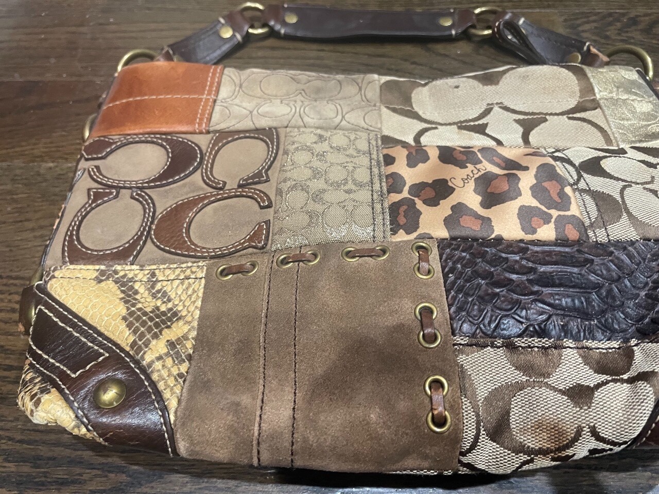 Coach Purse No. G077311496 Patches Includes Original Protective