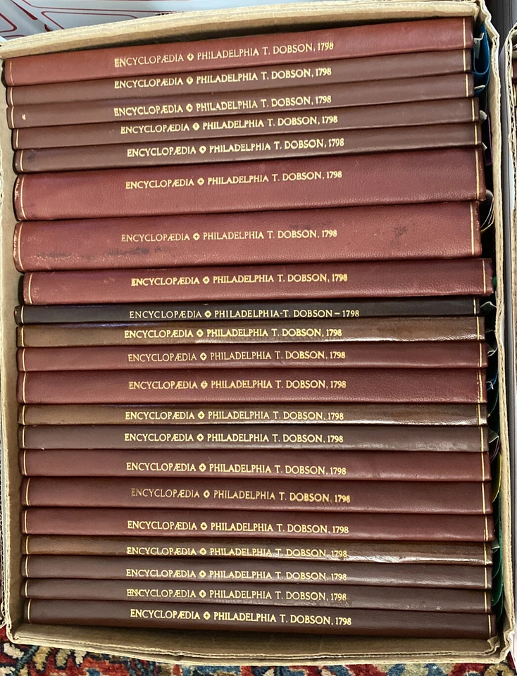 1st Am. Encyc. Britannica (1798), 2 Slightly Incomplete Sets Bound In 107 Vols - Image 4 of 4