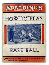 SPALDING'S ATHLETIC LIBRARY HOW TO PLAY BASE BALL (BASEBALL) 1932 Red Cover
