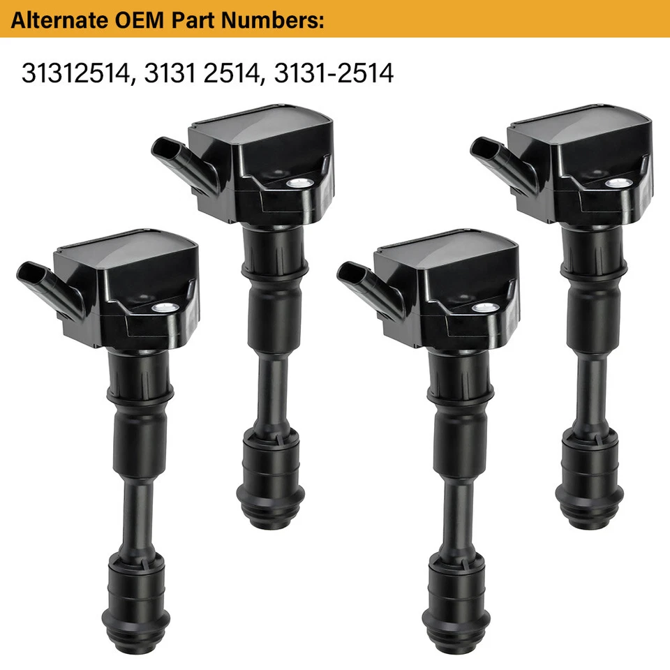 Paquete de 4 bobinas de encendido + bujía para Volvo S60 S90 V90 V60 XC70 XC60 2,0 L UF756 Foto 2 de 4