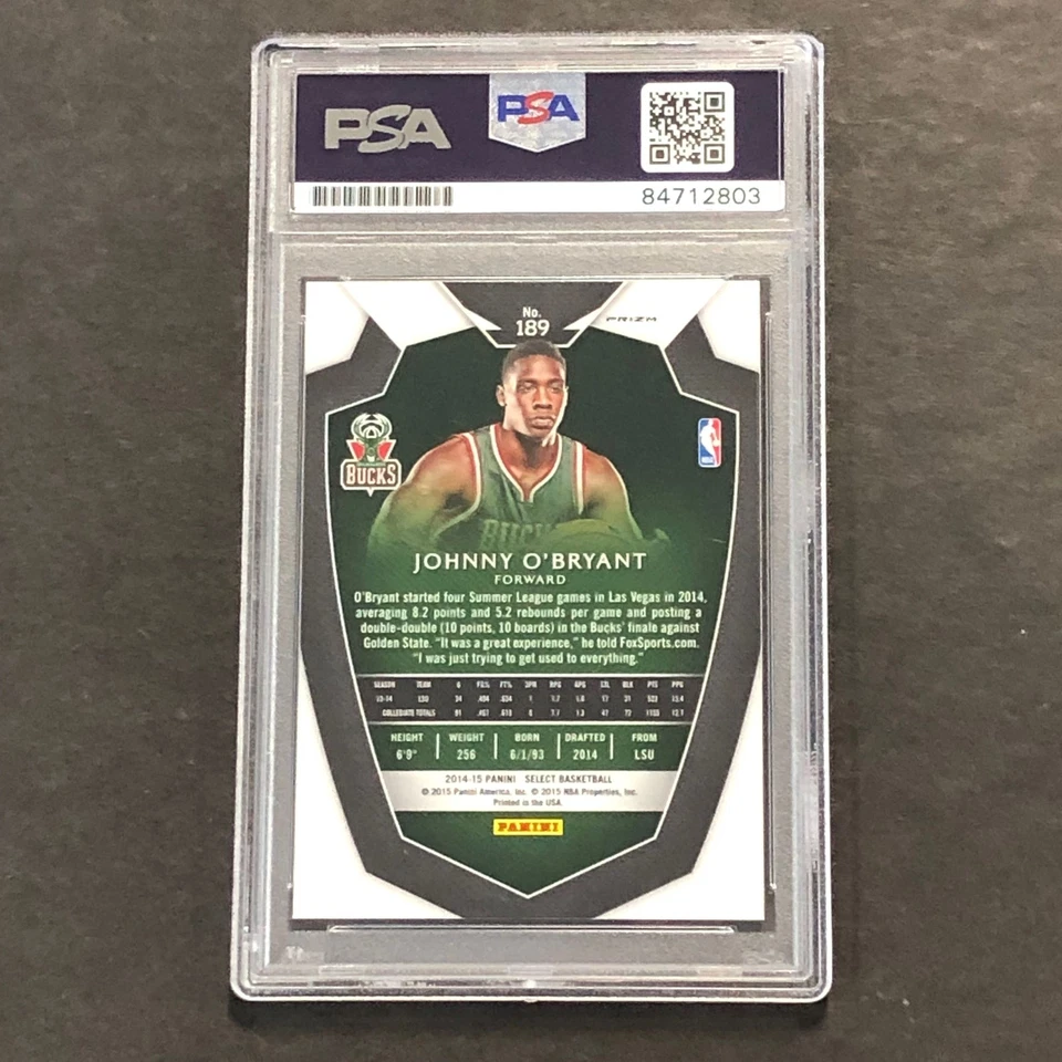 2014-15 Select Panini #189 Johnny O'Bryant Signed Card AUTO PSA/DNA Slabbed RC B - Image 2 of 2