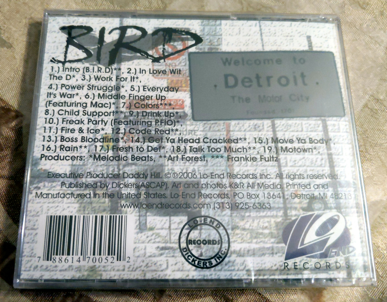 SEALED Detroit Rap CD BIRD THE BRICKLAYER - Power Struggle LO-END ...