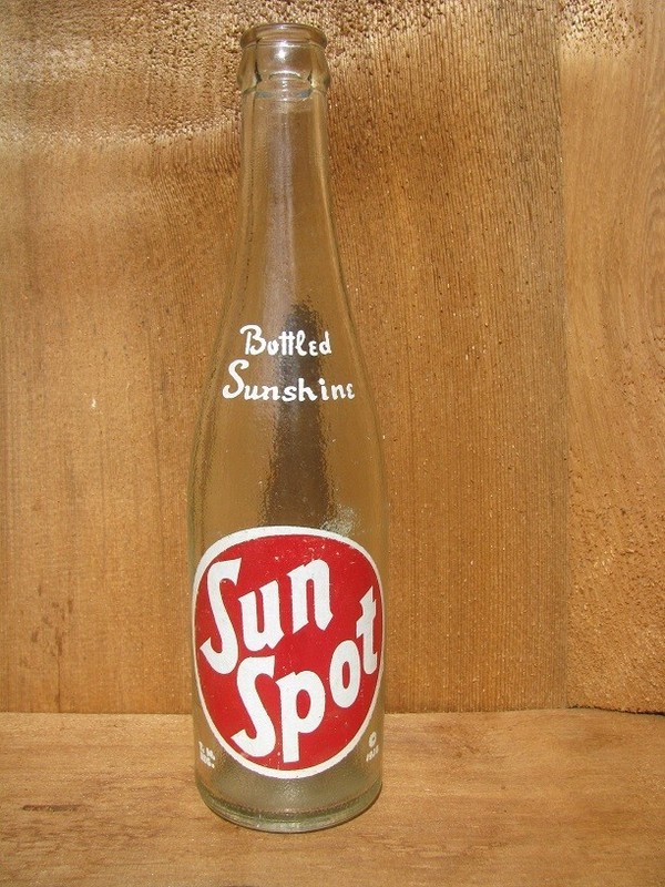 SUN SPOT Soda Bottle - Sun Spot Bottling Co. - Bryan, Texas - Bottled Sunshine