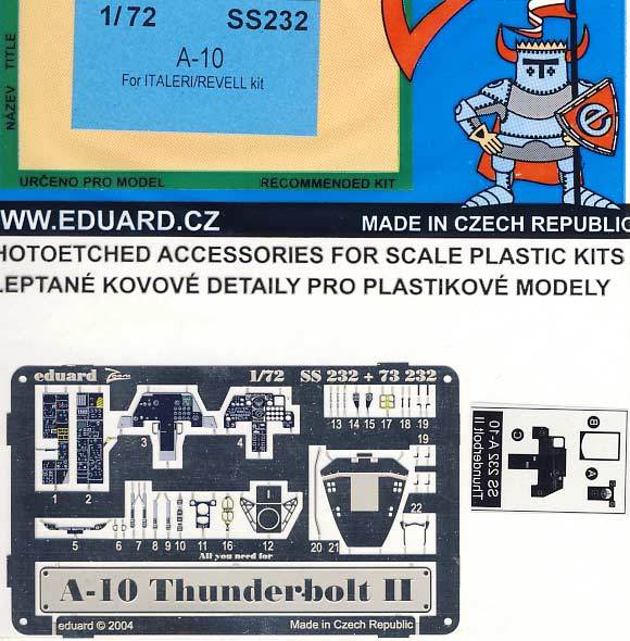Eduard A-10 Thunderbolt Ii ÄTzteile 1:72 Modell-Bausatz Revell Cockpit Kit Paint-image