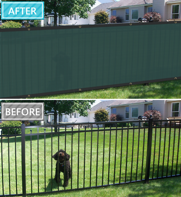 Custom 6-Foot Tall Privacy Fence Screen - Green Windscreen, UV Resistant, Up To 250 Feet Wide