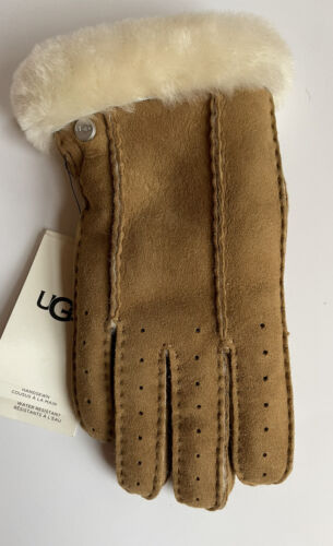 NWT UGG Shearling Perf Sheepskin GLOVE | SINGLE RIGHT HAND | Chestnut Sz MEDIUM - Picture 1 of 3