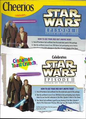 STAR WARS II Attack of the Clones MOVIE CASH - Unused Certificates