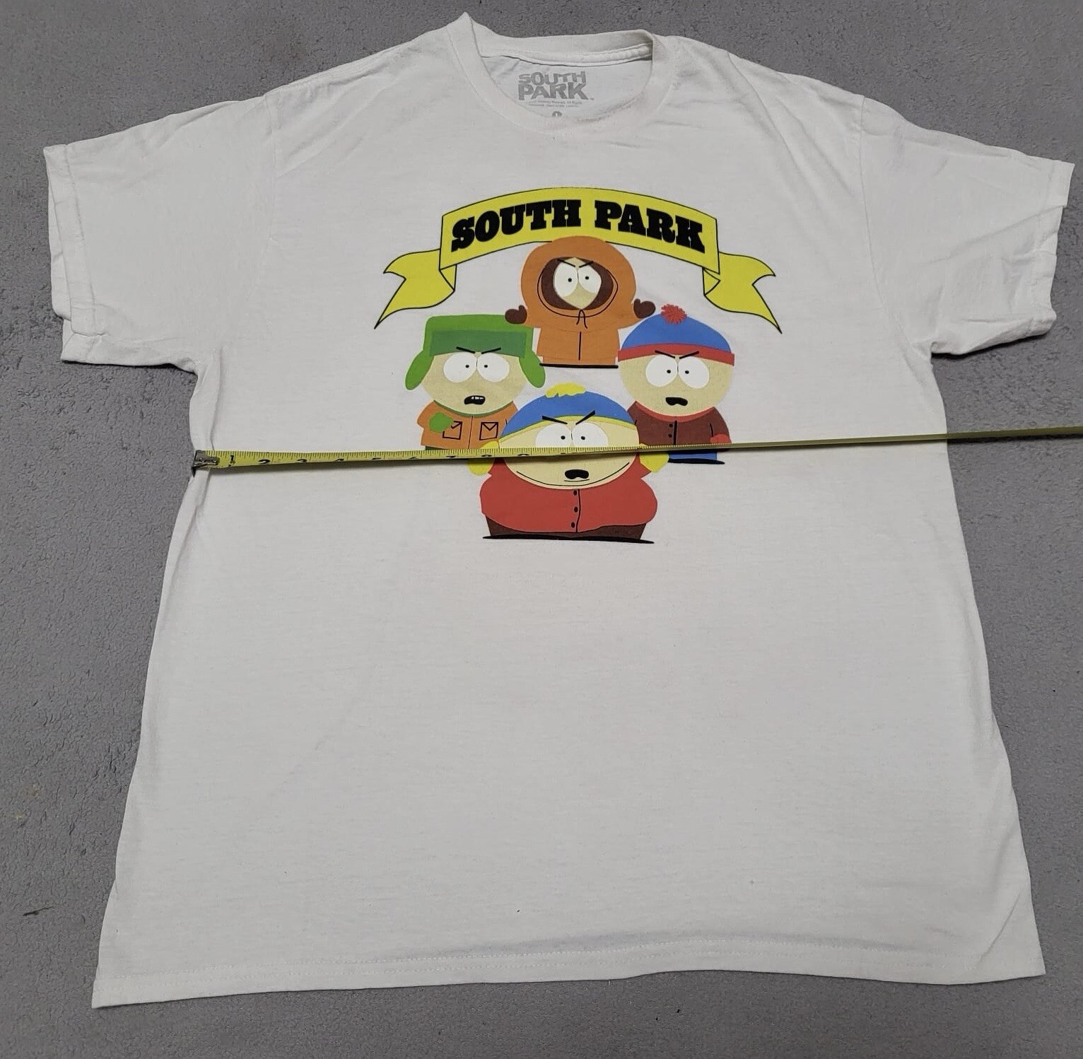 South Park Graphic Short Sleeve T-Shirt Mens Size L Large White TV Show Comedy