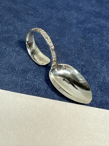 Vintage Sterling Silver 925 Medicine Spoon Curved Handle S Kirk & Son 20g J374