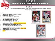 2022 Topps Series 1 Baseball - (330) Card Complete Base Set - FRANCO