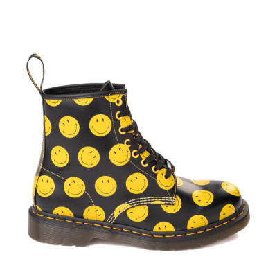 Dr. Martens 1460 Smiley Black and Yellow Boots DM main image 4