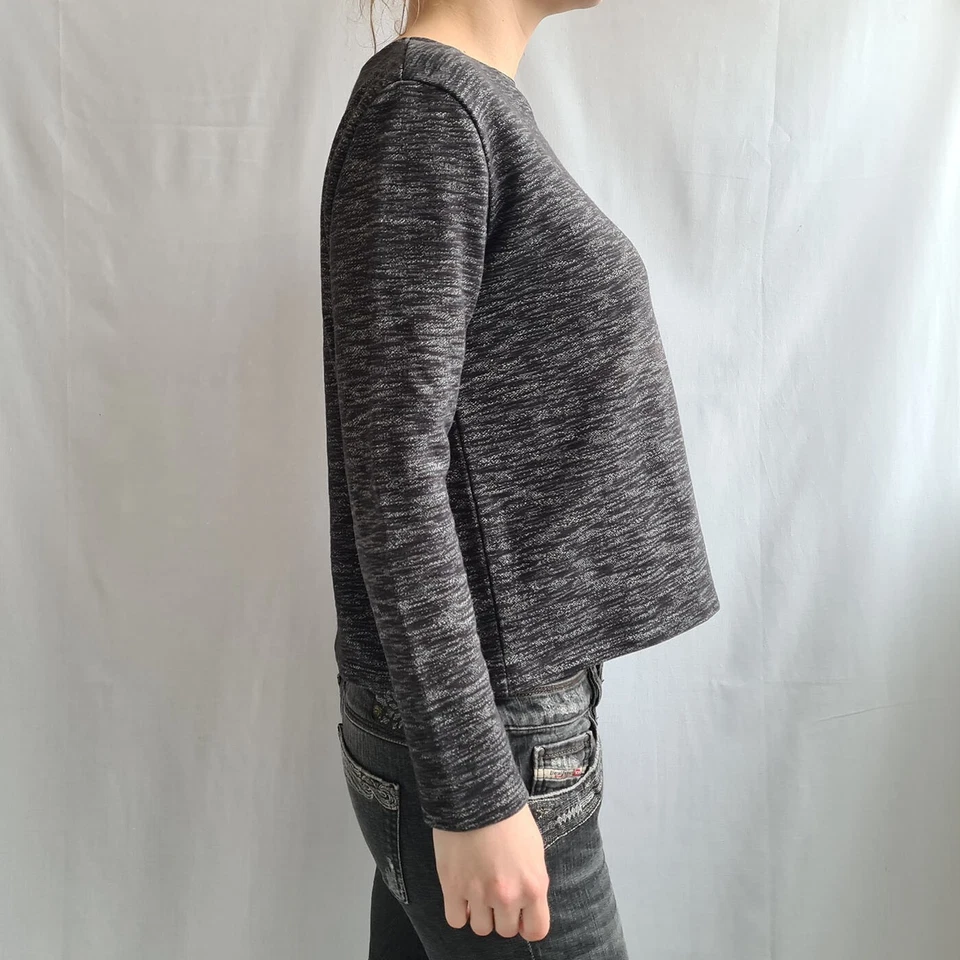 Sudadera para mujer Wood Wood talla XS 100 % algodón gris manga larga blusa - Imagen 4 de 4