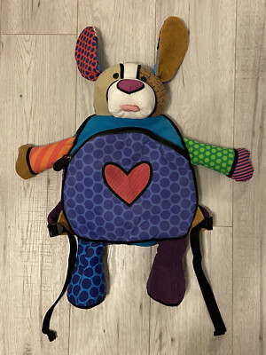 Romero Britto Popplush for Enesco Pablo Back Pack The Dog Puppy Animal 2010