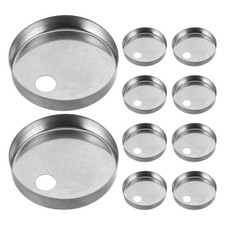 10 Pcs Toilet Floor Bolt Caps Stainless Steel Hinges Cover Screw Fixing Covers