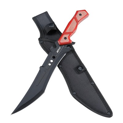 MTech USA Fixed Blade Full Tang Knife w/Micarta Wood Handle & Kydex Sheath
