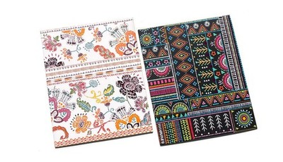 Staples 3-Pocket Premium Fashion Portfolio Paper Folders Multicultural Set of 2