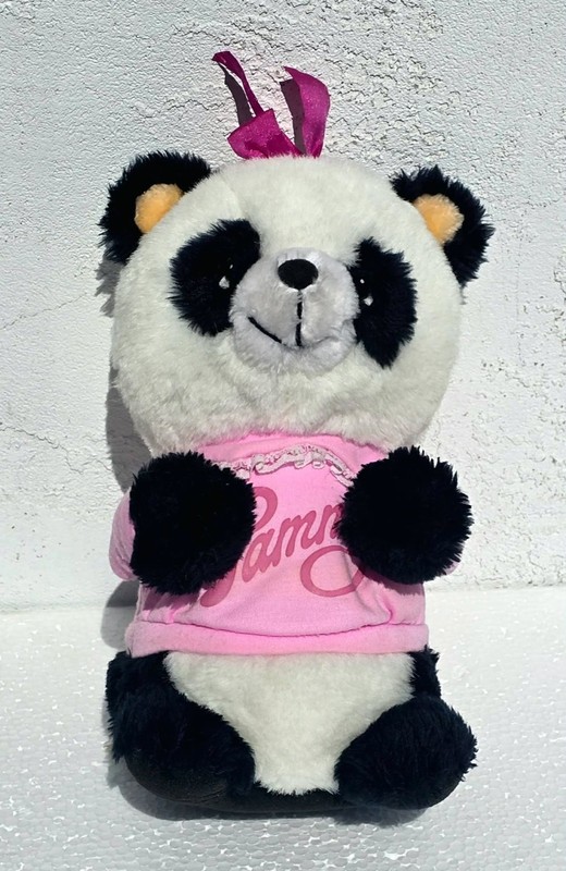 VTG 1981 SHIRT TALES Pammy Panda Large 12" Plush SMART COOKIE Hasbro Hallmark