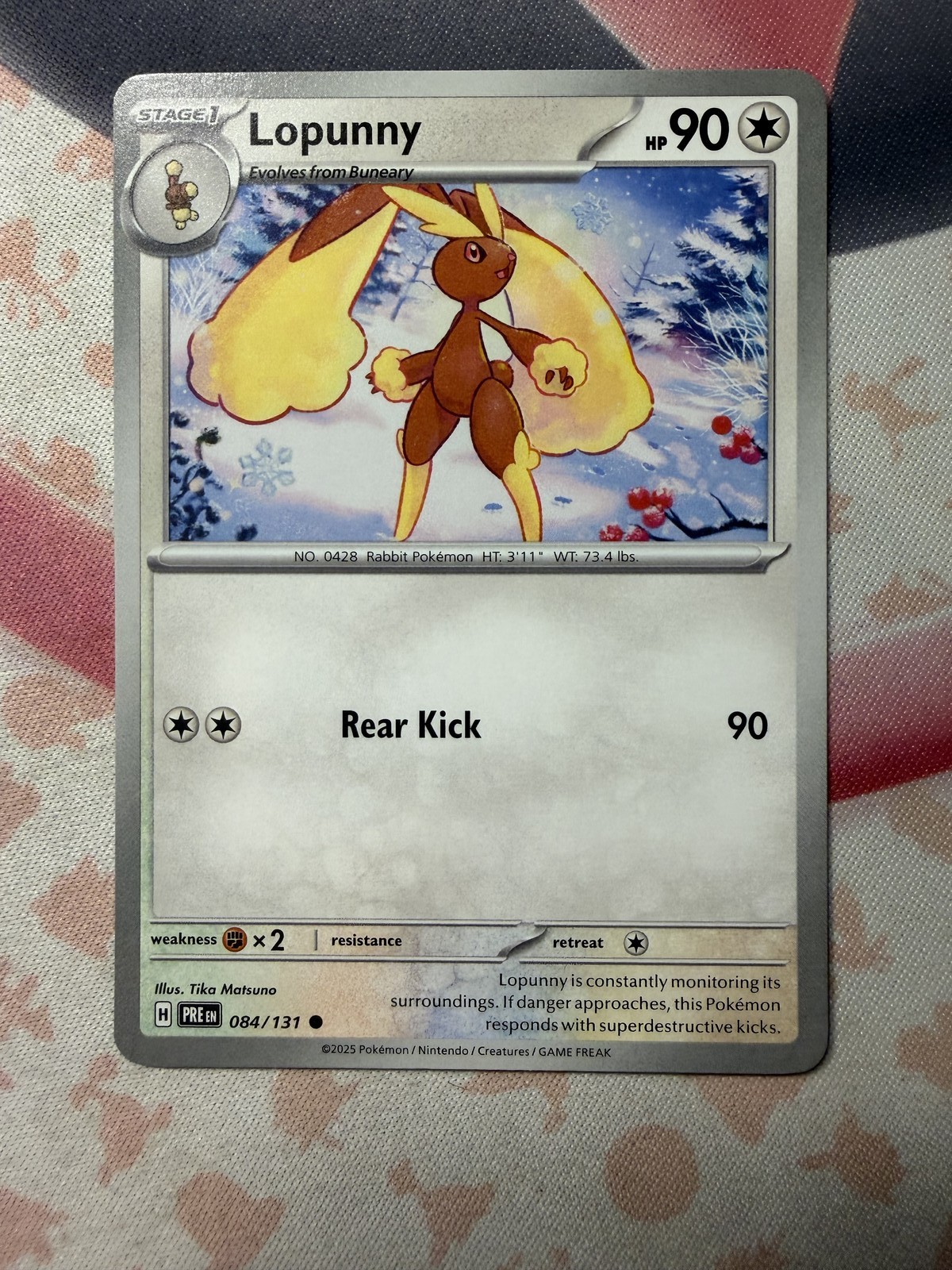 Lopunny Common SV: Prismatic Evolutions 084/131 NM English Pokemon Card