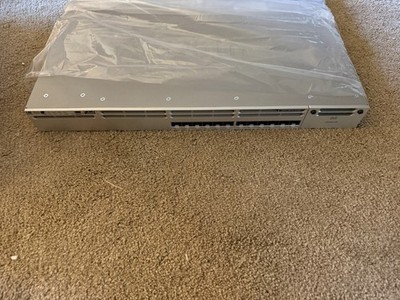 Cisco Catalyst 3850 12-Port SFP Network Switch WS-C3850-12S-S. Ears, 1x PSU