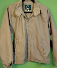 Vintage USA 🇺🇸Ozark Trail Lined Jacket Size L Tan Coat Dad Outdoor Bomber 90s