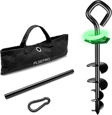 Dog Tie Out Stake Heavy Duty 210LB 360 Swivel Glow In Dark Yard Camping Anchor