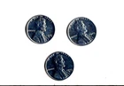 1943 P D S 1c BU Lincoln Steel Wheat Cent BU Set Nice Details
