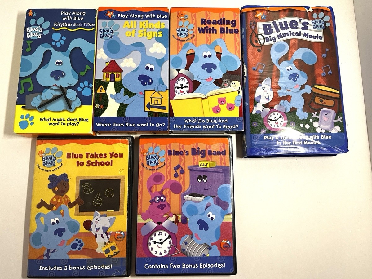 Blues Clues VHS DVD Lot Of 6 Reading Musical Band Rhythm | eBay