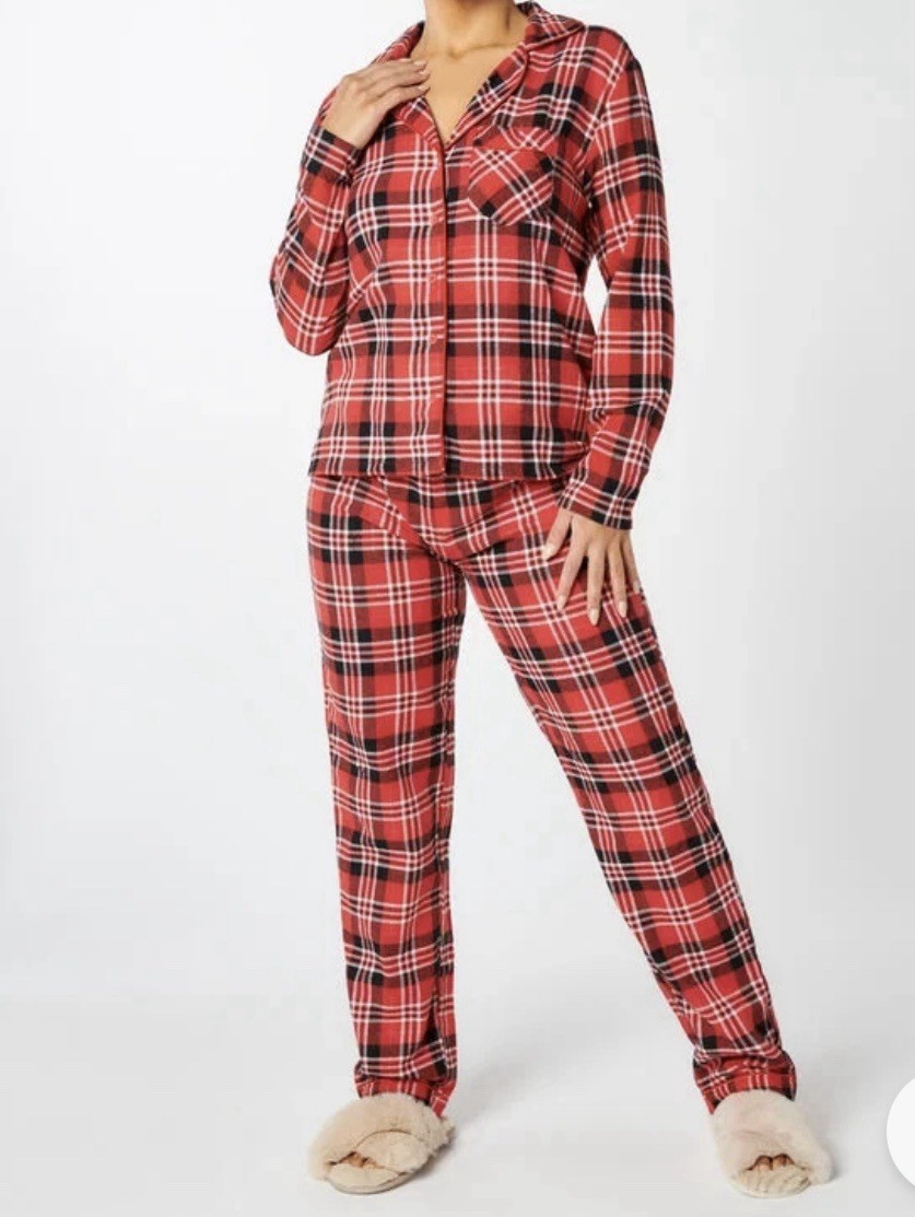 Boux Avenue Check Pyjamas In A Bag size 10