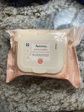 Aveeno Ultra Calming Makeup Removing Wipes for Sensitive Skin 25 Count New