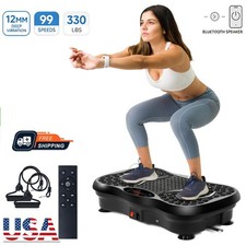 12mm Vibration Plate Exercise Machine Whole Body Fat Burning Home Fitness Shaper