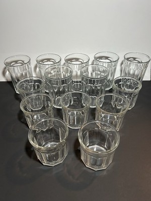 14pc Vintage Luminarc French ''10 -Panel Working Glass'' Set - 500ml & Highball