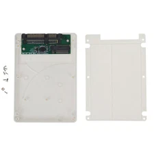 White Plastic NGFF to SATA Solid State Hard Drive Box Adapter With Case Screw qe