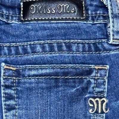 Miss Me Girls Size 14 Skinny Distressed Blue Denim Jeans Style 26