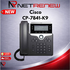NEW Cisco CP-7841-K9 4-Line Gigabit VoIP PoE Office Desk 3.5" Display IP Phone