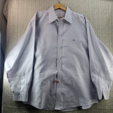 Brooks Brothers Shirt Mens XL Purple Stripe Madison Non Iron Supima Cotton