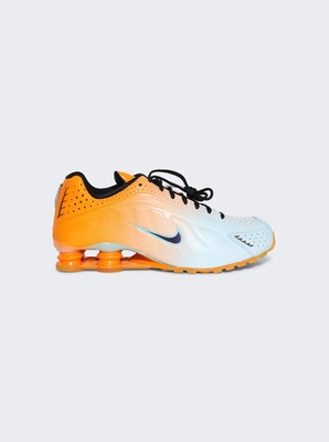 Nike Shox R4 Ab Sneakers VIVID ORANGE AND BLACK-GLACIER BLUE IH2343-801 Men's