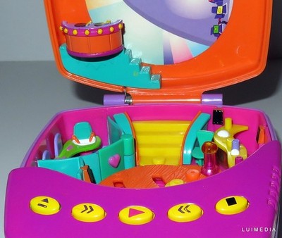 RAR Bluebird Polly Pocket Spiel-Dose Musik-Dose Discotheke  + 1 Figur  pp19