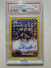 2024 Topps Chrome Caleb Williams Rookie Auto Yellow Geo Refractor RC #/75 PSA 9