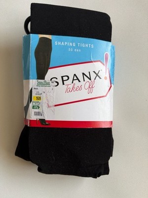 SPANX Tights Black Shaping 50 Den Body Slimming Control Top NWT