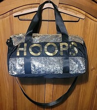 Justice Girls Basketball Hoops Silver Flip Sequins Sports Duffel Duffle Bag 17"