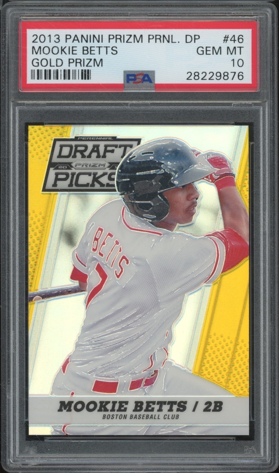 2013 Panini Prizm Gold #46 Mookie Betts 9/10 RC Rookie Gem Mint PSA 10