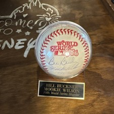 Bill Buckner Mookie Wilson Baseball Signed Mets 1986 World Series Ball Steiner