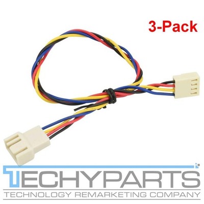 (3-Pack) Supermicro CBL-0296L 23cm/9'' 4-Pin to 4-Pin PWM Fan Extension Cable Lot