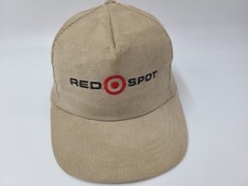 Vintage Red Spot Paints Corduroy Snapback Hat Cap Men Women Made in USA Beige
