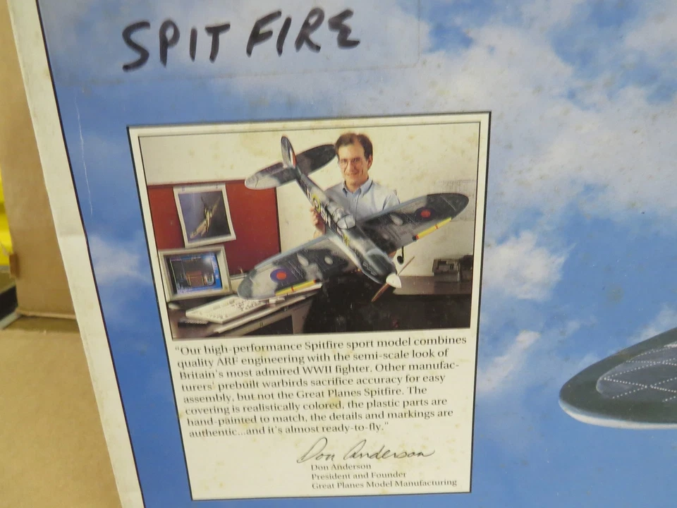 Great Planes  Spitfire 40 ARF - 54" Wingspan NEW OPEN BOX RC Airplane - Image 2 of 4