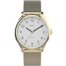 Timex Women's Watch Easy Reader Quartz Yellow Gold Mesh Bracelet TW2V268009J