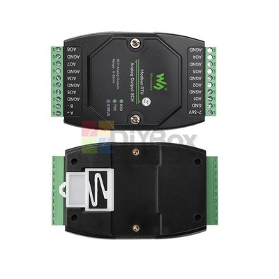 Industrial 8-CH Analog Output Module 12-bit DA Conversion Modbus RTU Protocol