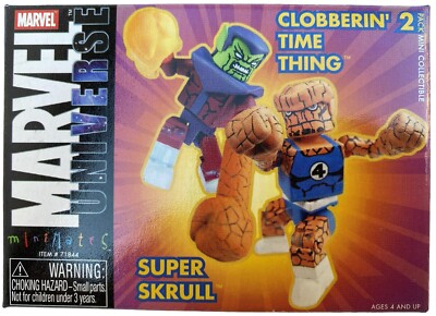 Marvel Universe MiniMates Super Skrull&Clobberin  Time Thing NEW 2004 Clobbering