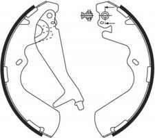 TRW Bremsbackensatz Bremsbacken hinten für Hyundai H-1/Starex A1 JK-01